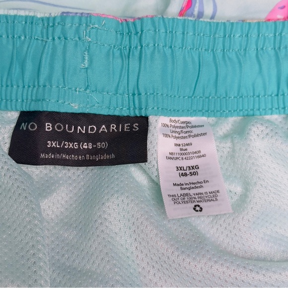 No Boundaries Men’s Swim Trunks Shark & Donut Print Size 3XL - Picture 5 of 5
